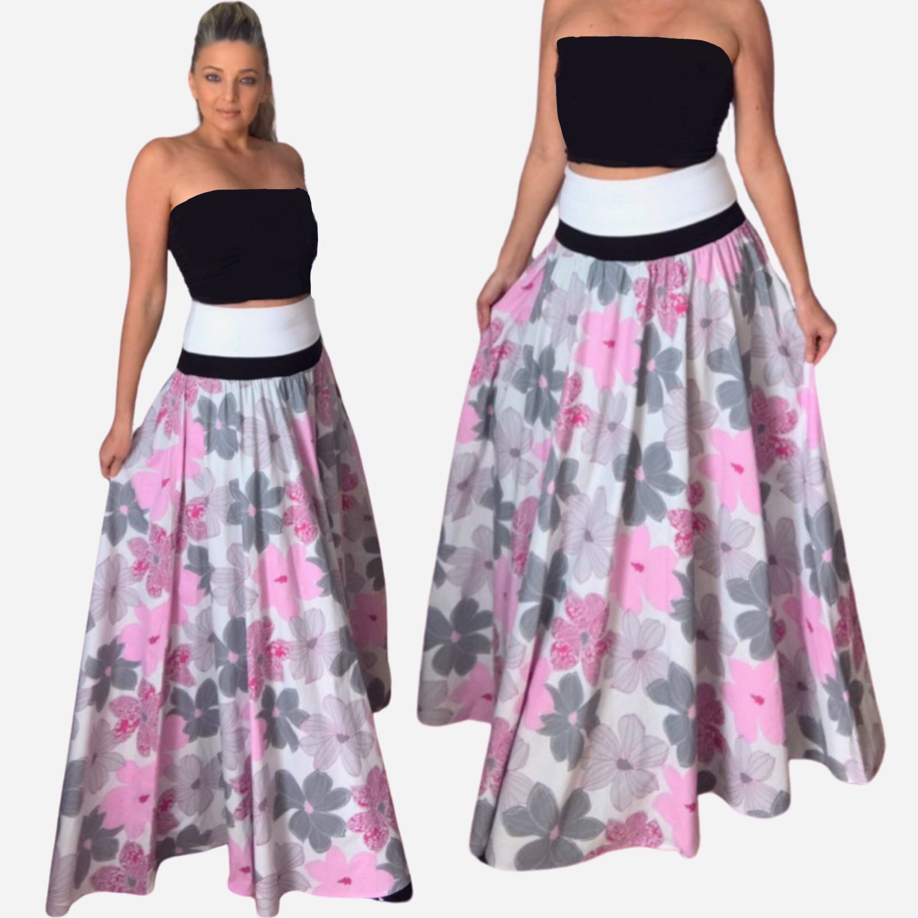 Dlouhá letní sukně - maxi sukně BOROS SK-L-GP01